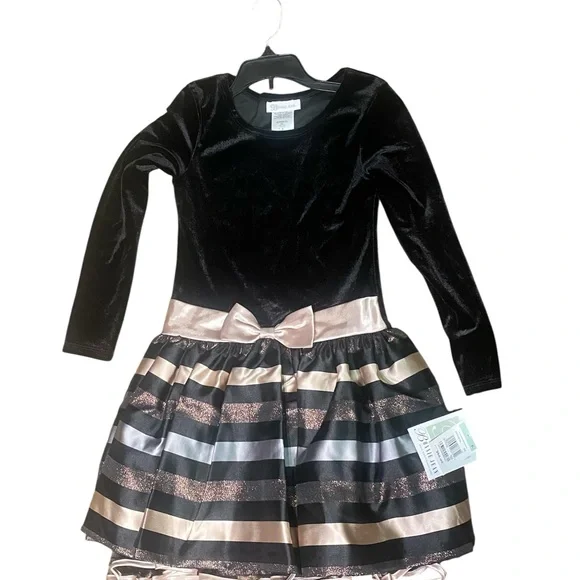 Bonnie Jean | Dresses | Bonnie Jean Black And Gold Shimmer Dress | Poshmark Bonnie Jean | Dresses | Bonnie Jean Black And Gold Shimmer Dress | Poshmark